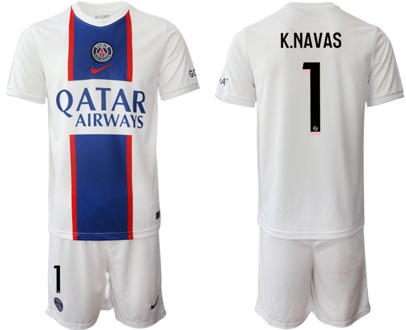 Men 2022-2023 Club Paris St German away white #1 Soccer Jerseys